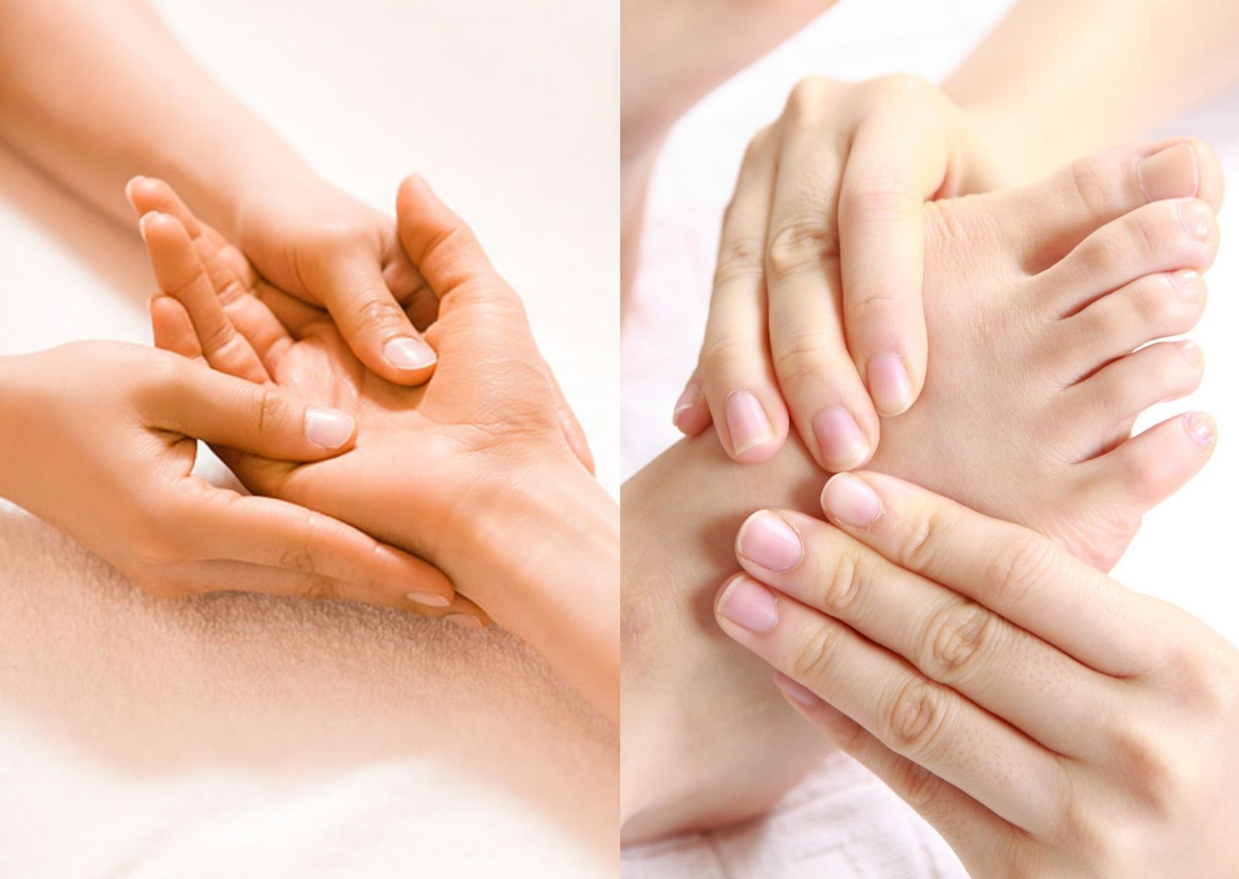 massage des pieds et des mains